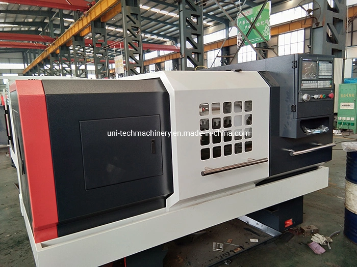 China Manufacturer Fanuc Siemens GSK 3 Axis Flat Bed CNC Lathe Machine