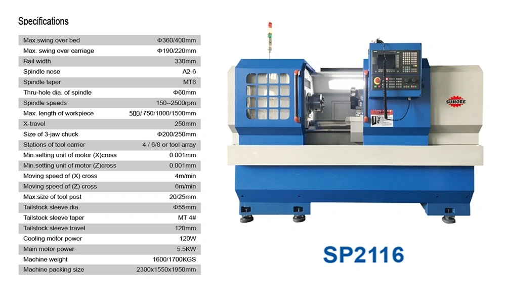 GSK/Fanuc/Siemens/Mitsubishi Automatic Horizontal CNC Lathe Frame Ck6136 Ck6140 Ck6150 Metal Torno Price with Electric hydraulic 6/8 Station Tool Turret Lathe